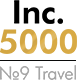 Among Top 10 Travel Companies by Inc.5000 list